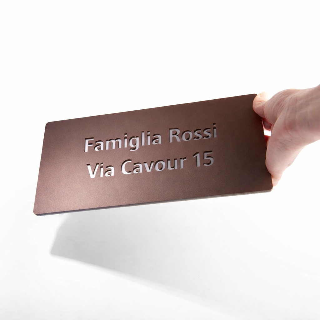 Targhetta L20cm x H15cm CORTEN