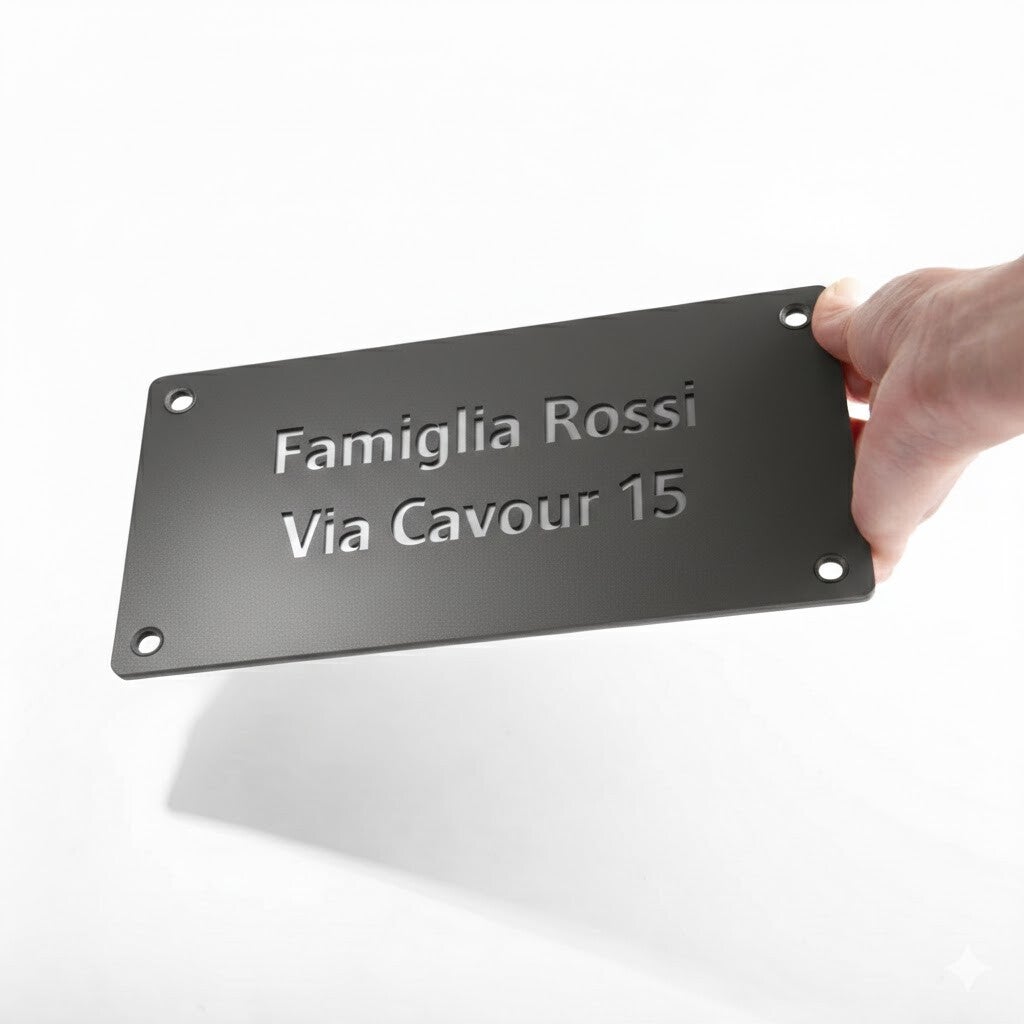 Targhetta L20cm x H15cm ANTRACITE