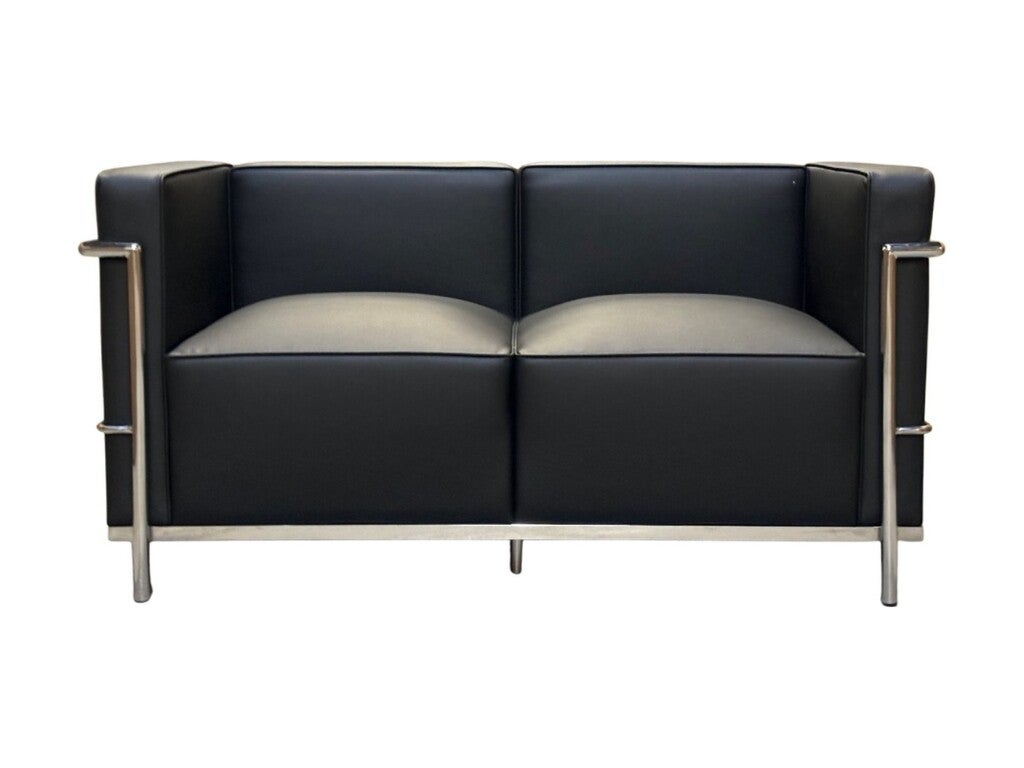 Cassina Corbusier Bank 2-Zits Zwart