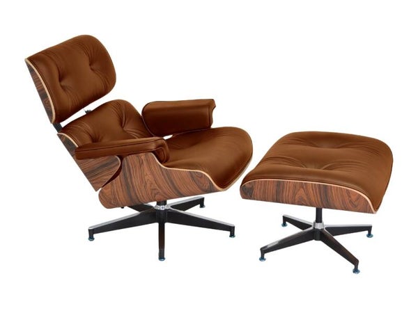Lounge Chair XL + Ottoman - Bruin Cognac