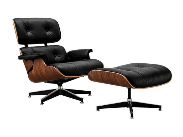 Lounge Chair Zwart + Ottoman