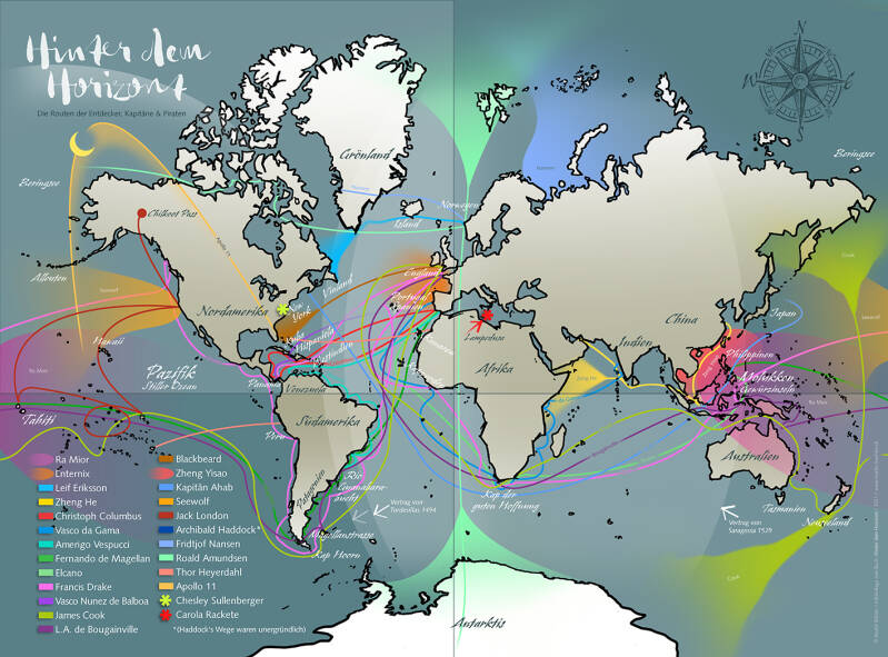 …die Wege der Entdecker, Kapitäne und Piraten