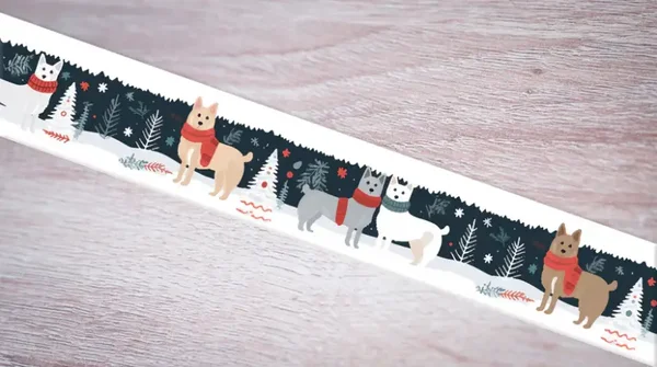UV Printed Halsband "Winterdogs" 25mm