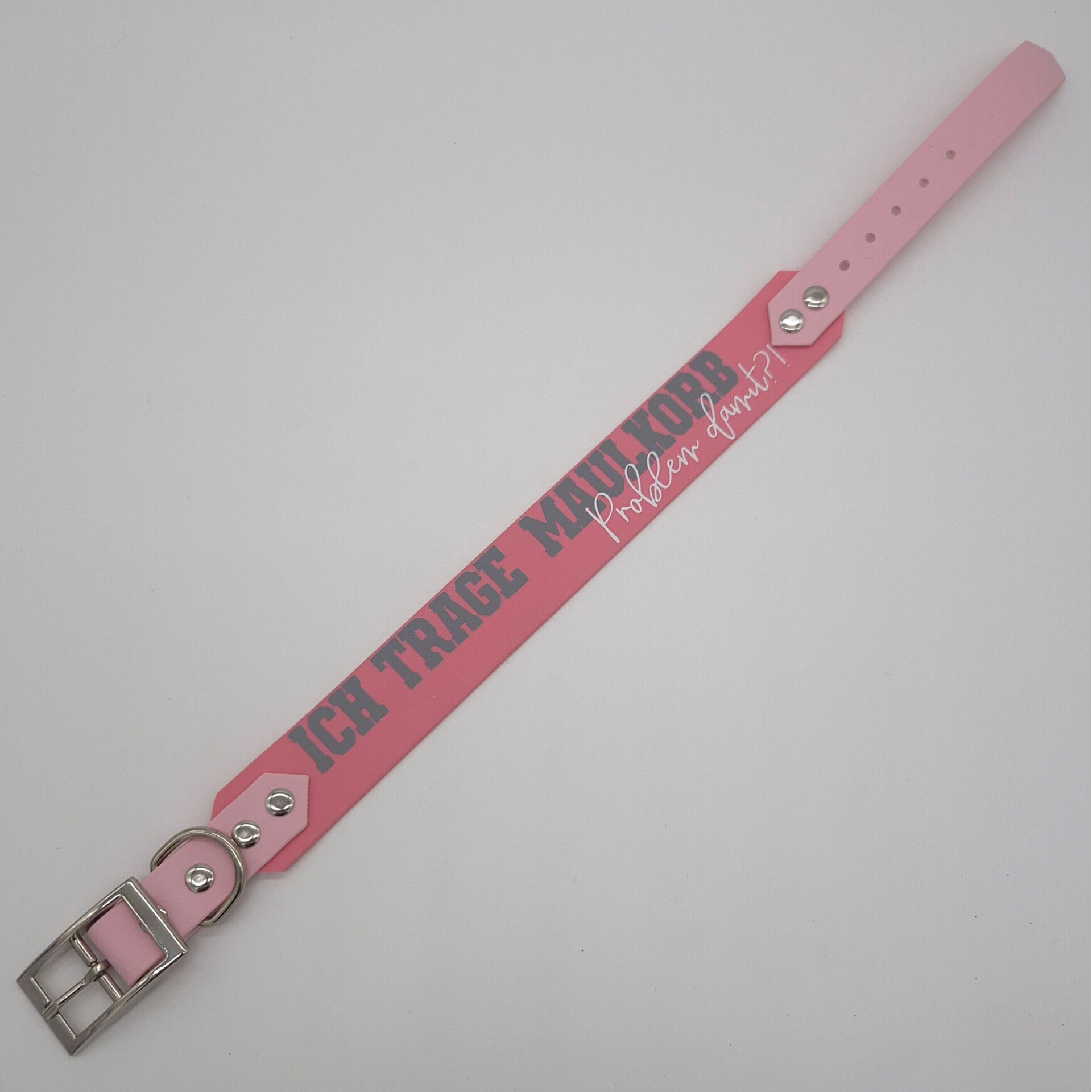 Sofortverkaufartikel Biothanehalsband "Ich trage Maulkorb"