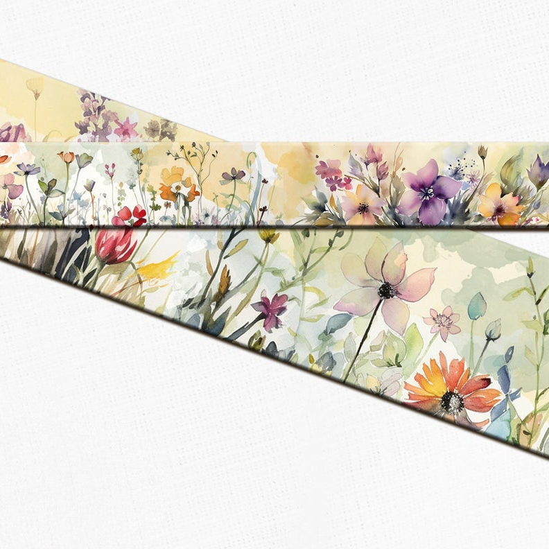 UV Printed Halsband "Frühlingswiese" 38mm/25mm