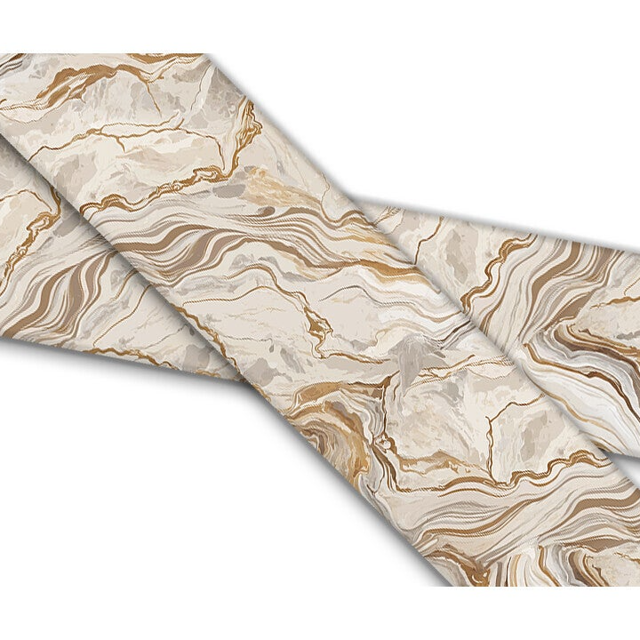 UV Printed Halsband "beige marble" 38mm/25mm