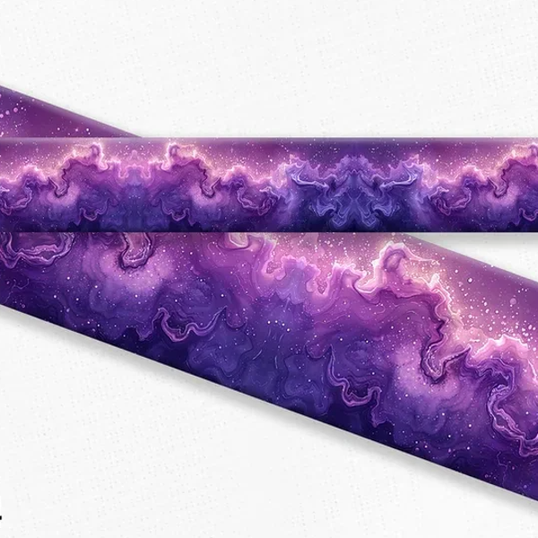 UV Printed Halsband "lila Wolken" 38mm/25mm
