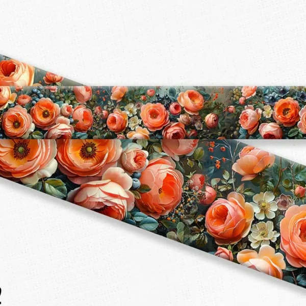 UV Printed Halsband "Rosen" 38mm/25mm
