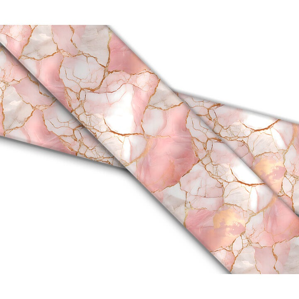 UV Printed Halsband "Roségold marble" 25mm