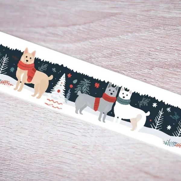 UV Printed Halsband "Winterdogs" 25mm