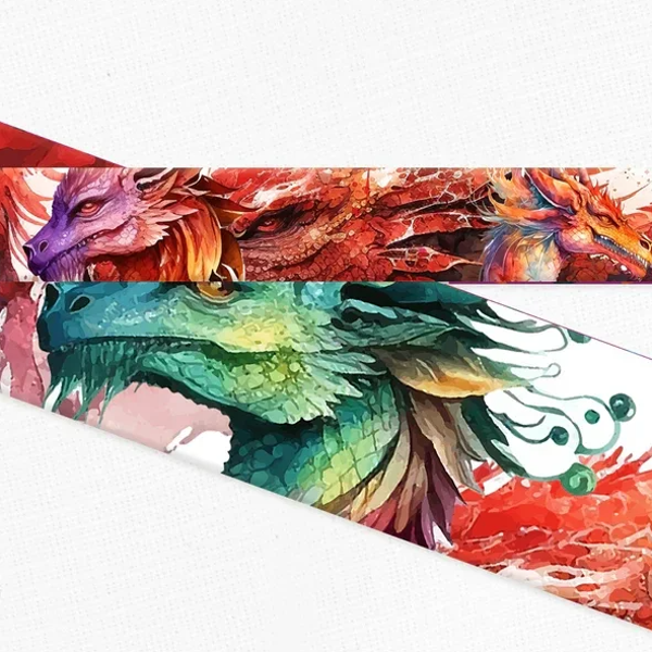 UV Printed Halsband "Drachen" 25mm