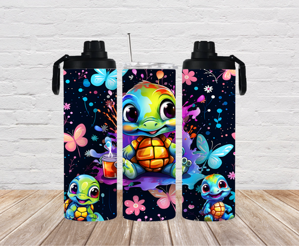 Thermobecher Bunte Schildkröte ( mit 2 Deckel )