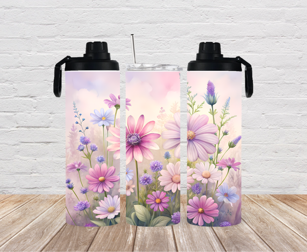 Thermobecher Florale Blumen ( mit 2 Deckel )