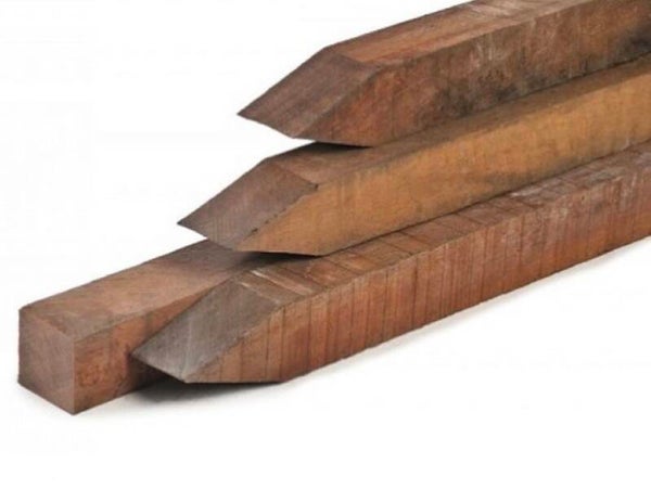 AZOBE PAAL 2,50 m 8 x 8 cm met PUNT