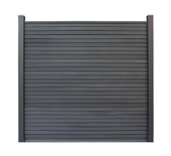 Composiet Schutting Rhombus Zwart Horizontaal