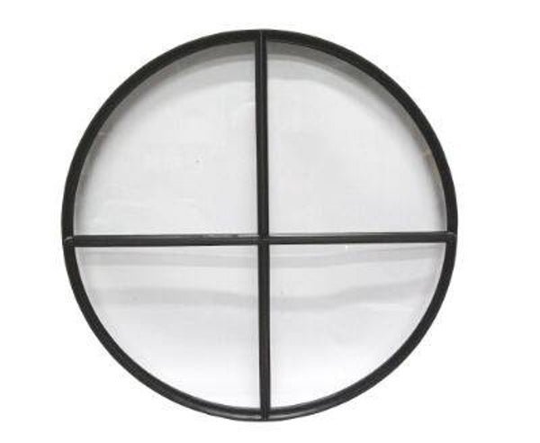 Rond stalen raam dia 80 ( vast ) enkel glas