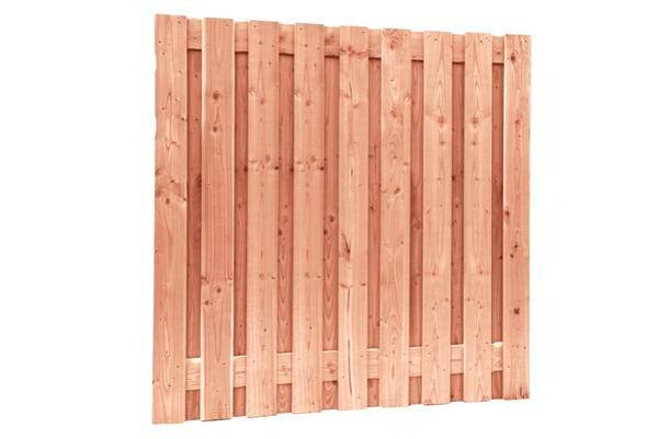 RED WOOD GESCHAAFD PLANKENSCHERM 19-PLANKS 16 MM, 180 X 180 CM, VERTICAAL RECHT.