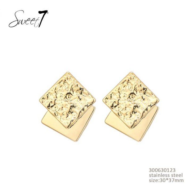 Oorbellen Sweet7 goud vierkant