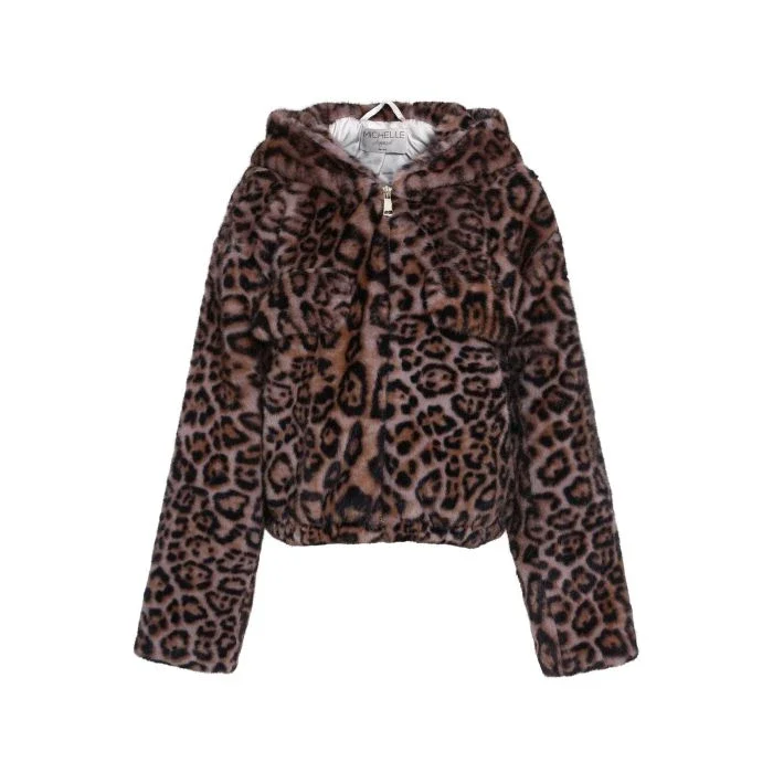 Teddyjas met capuchon bruin