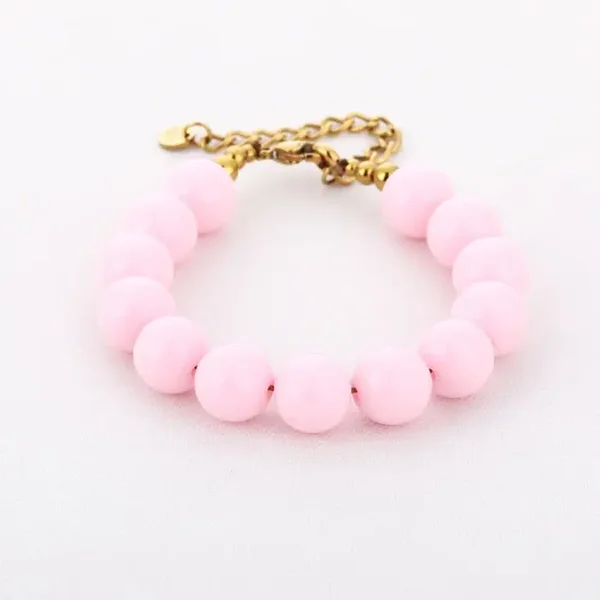 Roze kralenarmband