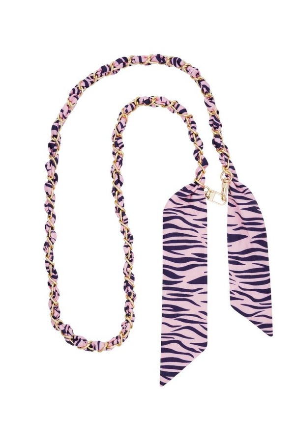 Telefoonkoord Zebra Roze