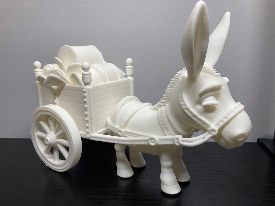 3d printed donkey and wagon