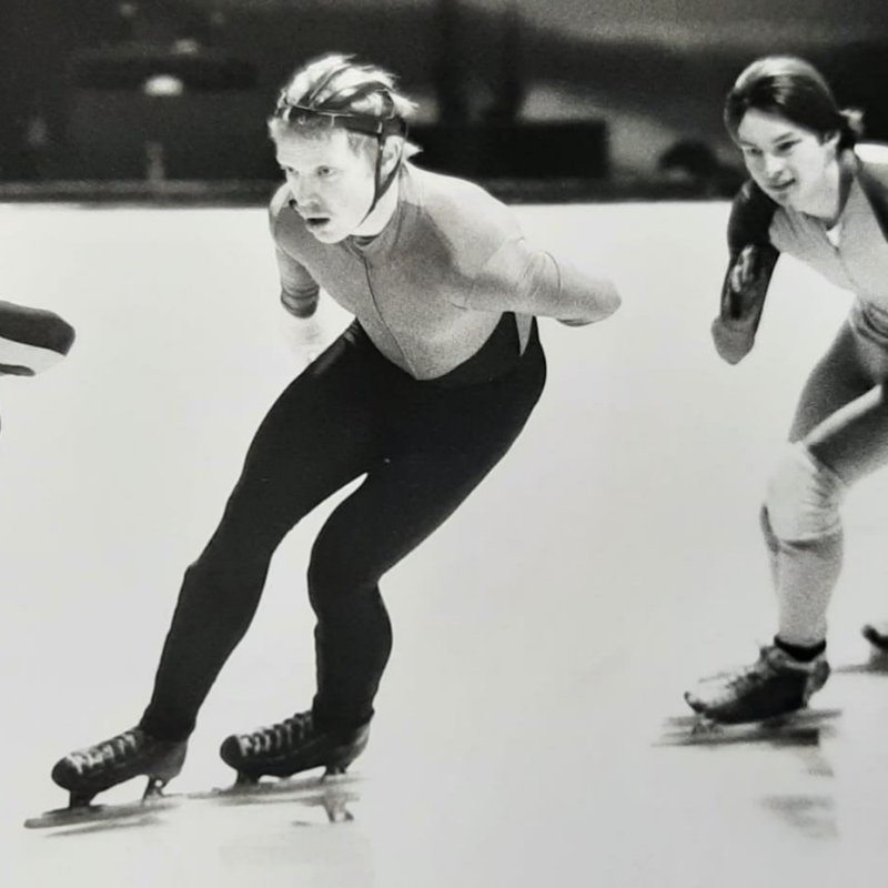 Franky Vanhooren toen hij besloot om vanaf nu zelf schaatsschoenen te maken