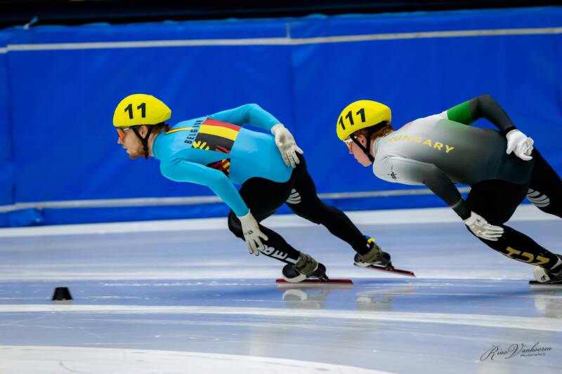 Brugse schaatser tijdens de Alta Valtelina in Bormio, Italië