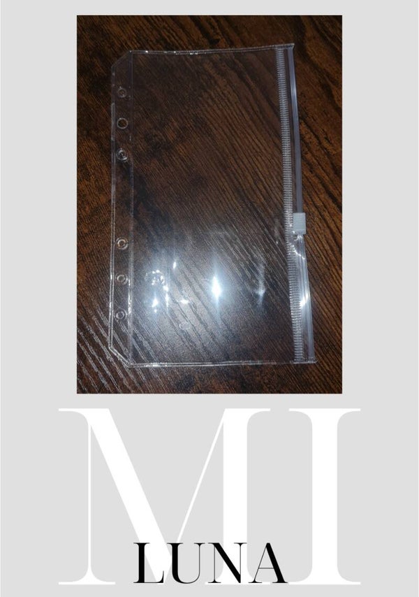 A6 Binder Hüllen (klar, durchsichtig mit Zipper) 5er Pack