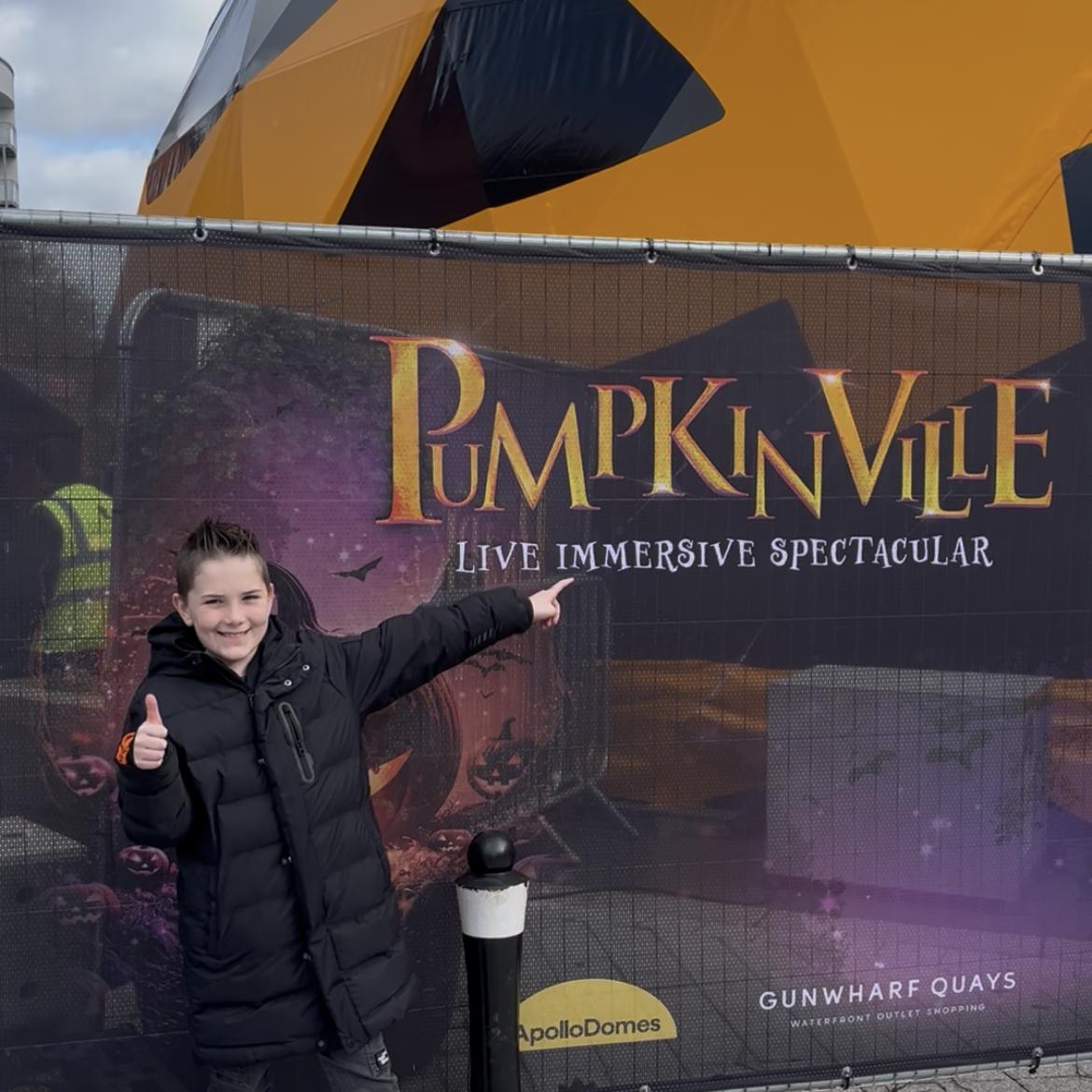 Pumpkinville Gunwharf Quays review, Spook-Ademy show, Pumpkinville Portsmouth, family Halloween events Hampshire, immersive theatre Portsmouth, Fever app review, family days out in Hampshire, Christmasville Gunwharf Quays, things to do in Portsmouth with 