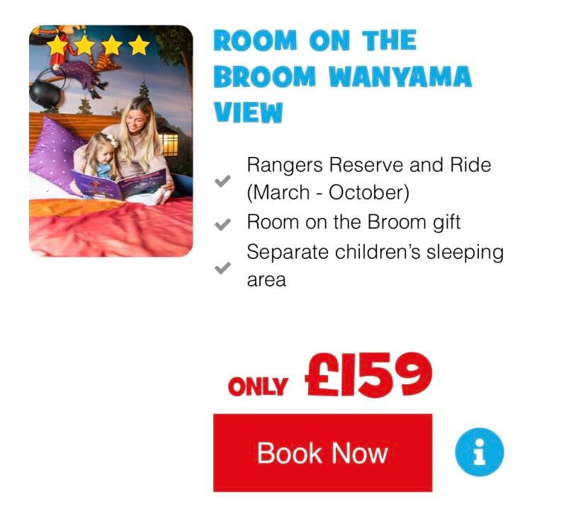 Cheap chessington hotel stay room on the broom 
