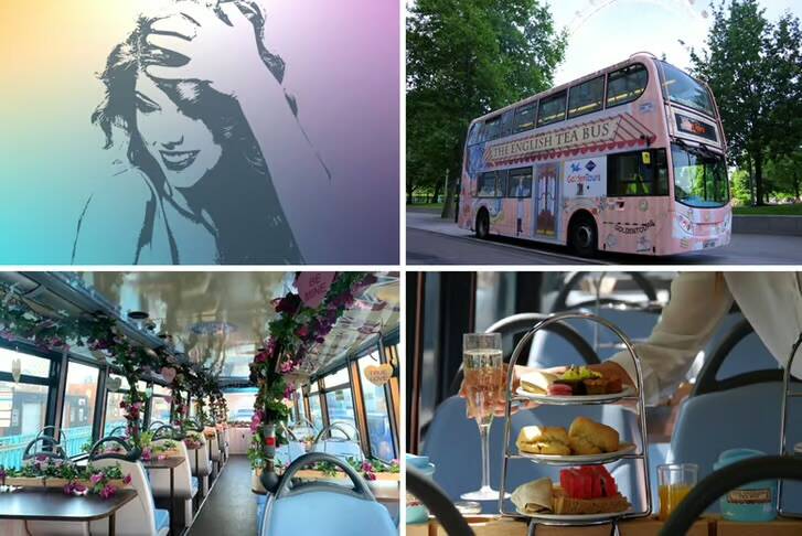 Taylor swift afternoon tea bus London swifty fan days out for family's days out for kids 