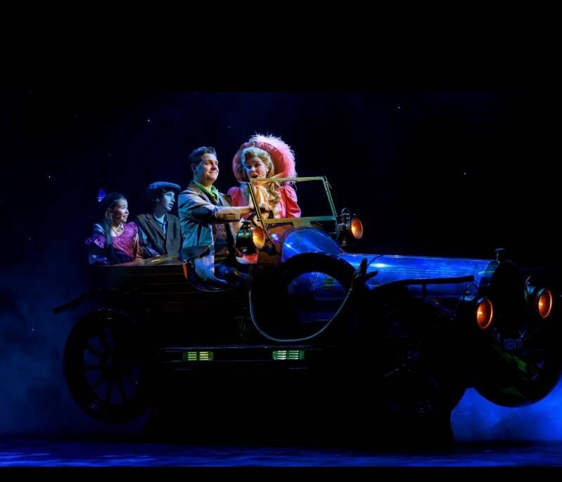 Chitty Chitty Bang Bang musical family musical UK Kings Theatre Portsmouth things to do in Portsmouth with kids 	days out  portsmouth family theatre trip UK Chitty Chitty Bang Bang flying car 