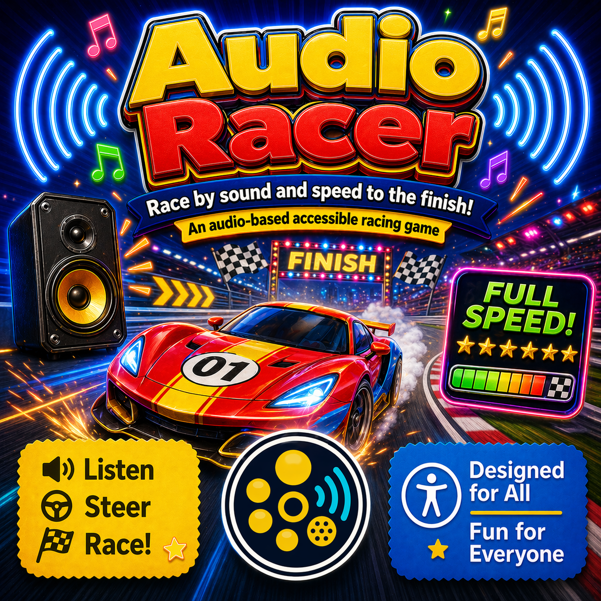 Audio Racer | Accessible Audio Racing Game for Windows