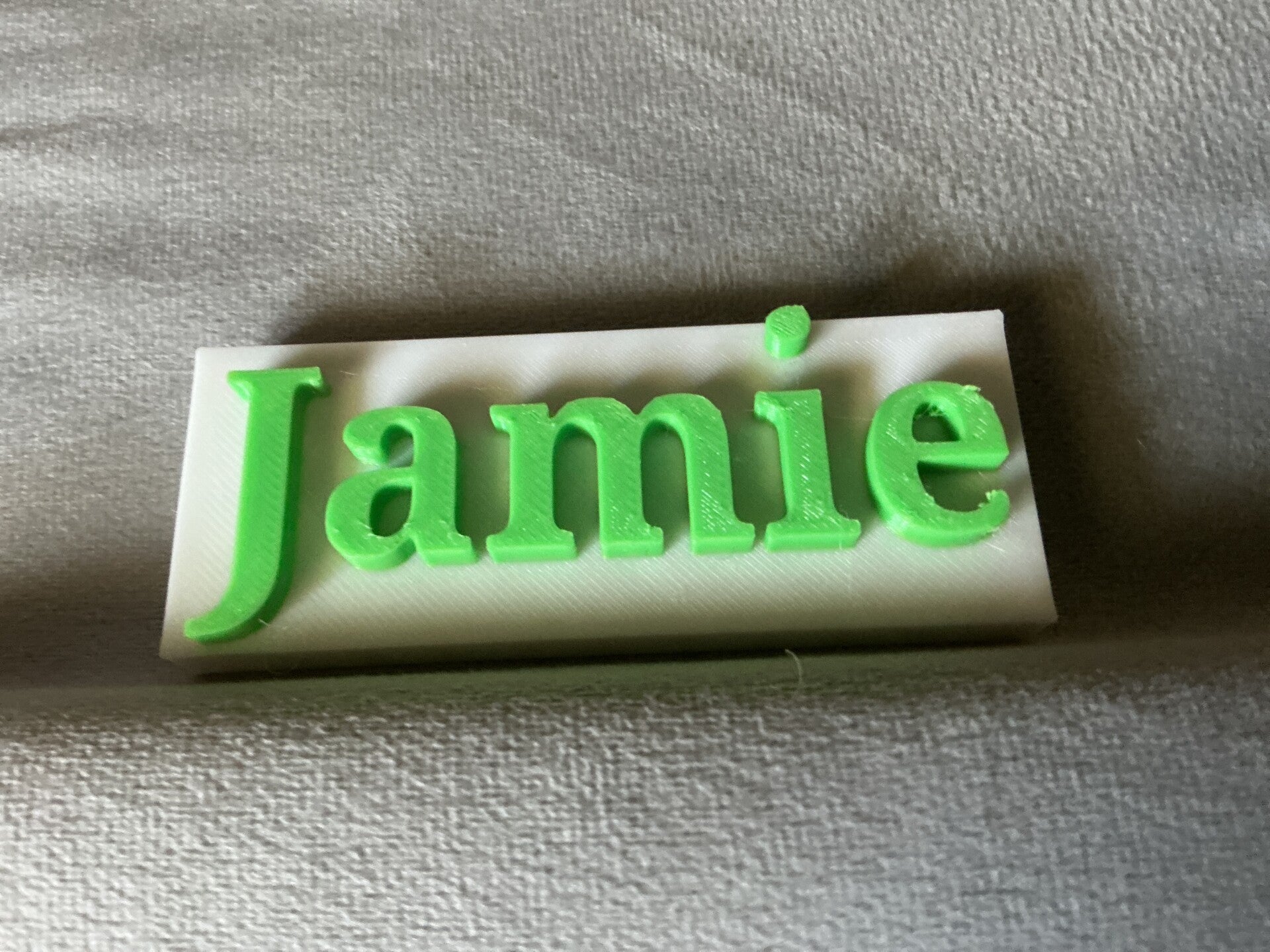 Custom name plate