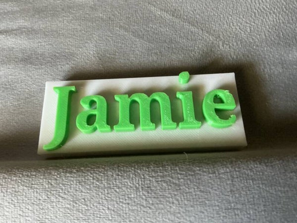 Custom name plate