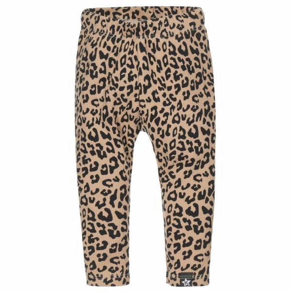 By Kels broekje rib camel leopard