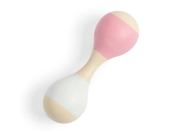 Jollein houten rammelaar maracas - pink