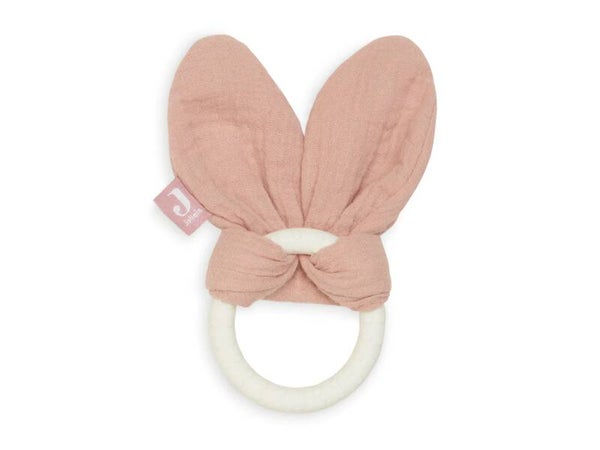 Jollein bijtring siliconen bunny ears - rosewood