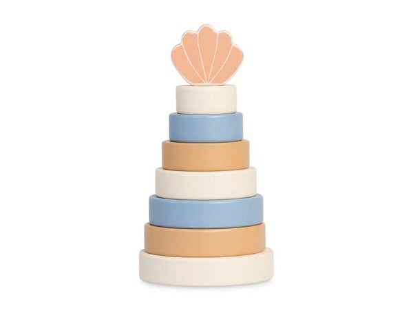 Jollein houten stapeltoren shell - blue