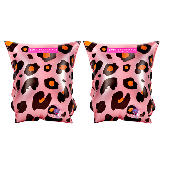 Swim Essentials Rosé gouden Panterprint Zwembandjes 0-2 jaar