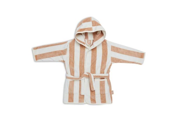 Jollein badjas stripe terry - biscuit