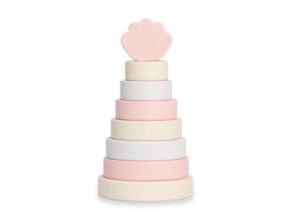 Jollein houten stapeltoren shell - pink