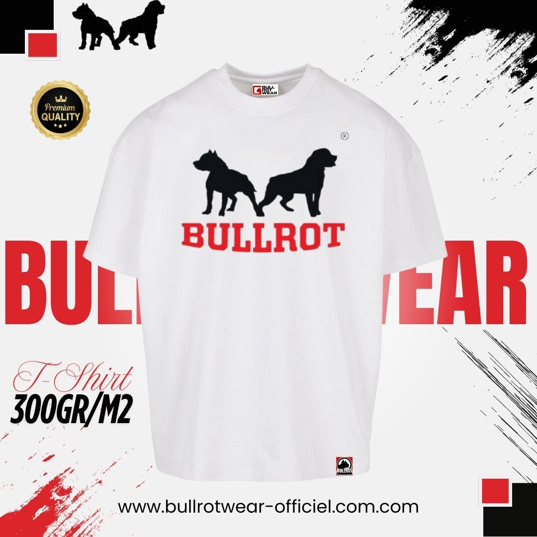 T-Shirt " Bullrot WearClassics " Original Dog's 300Gr / M2 (White) Heavy