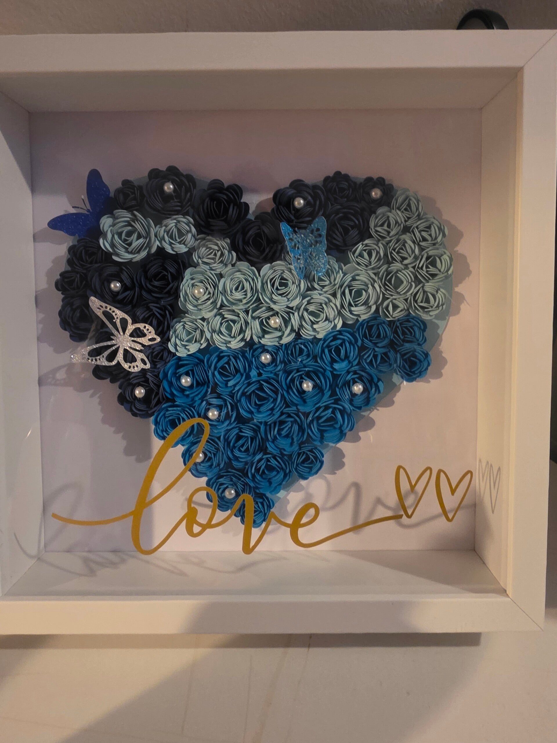 💙 Cadre décoratif cœur en fleurs – TK Création 💙