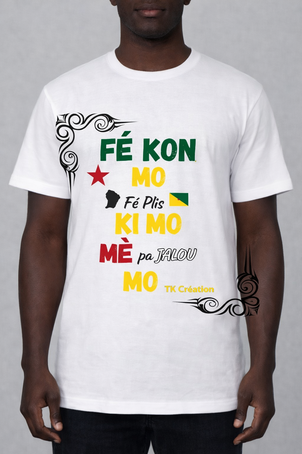 T-shirt message créole personnalisé – TK Création