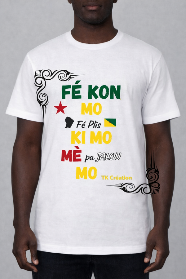 T-shirt message créole personnalisé – TK Création
