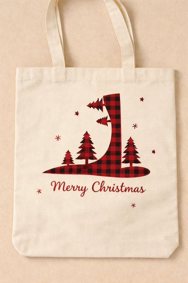 Tote bag Noël personnalisé – Merry Christmas 🎄
