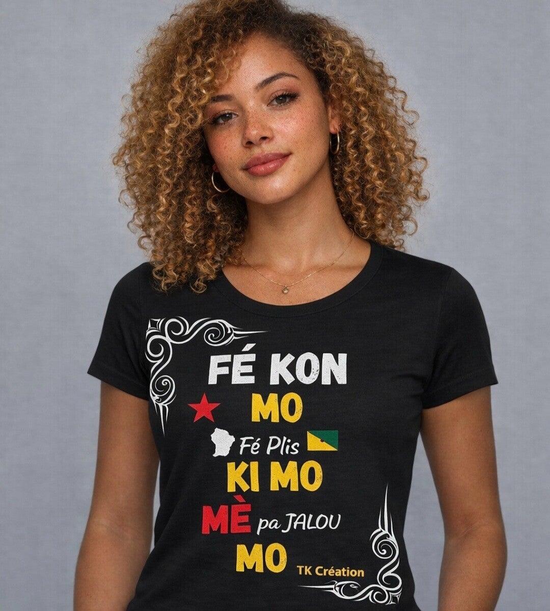 T-shirt message créole personnalisé – TK Création