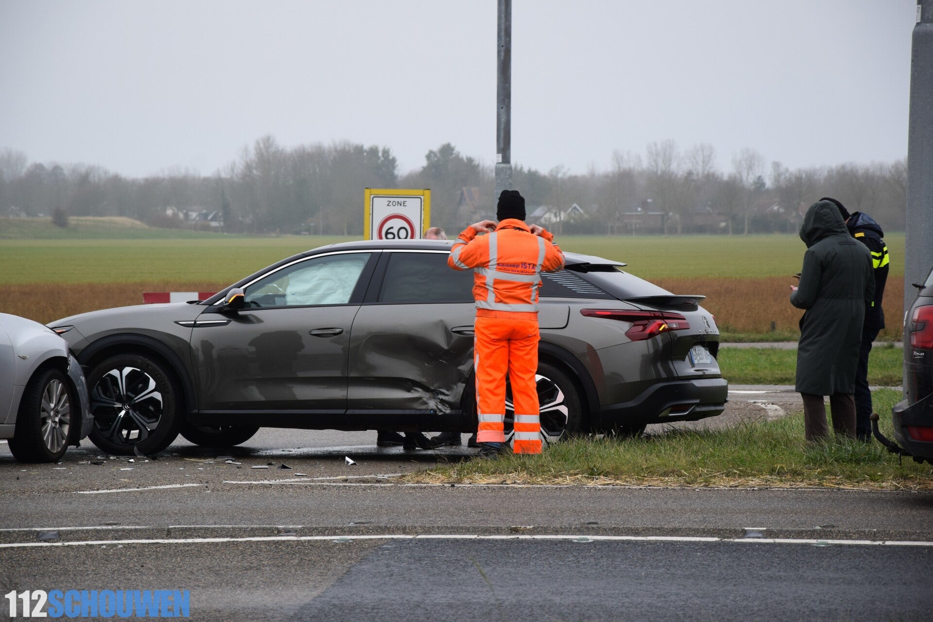 Schade Bij Botsing Op Rotonde Bij Bruinisse 112schouwen nl